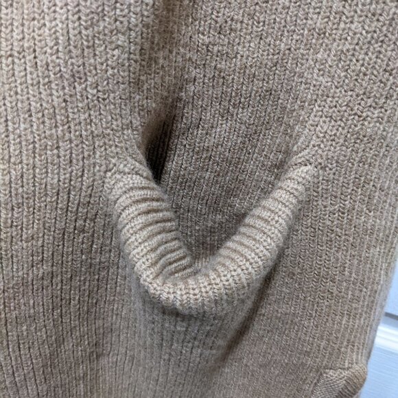 Aritzia Wilfred | Olivie long, merino-wool cardigan vest in Camel - Picture 6 of 10